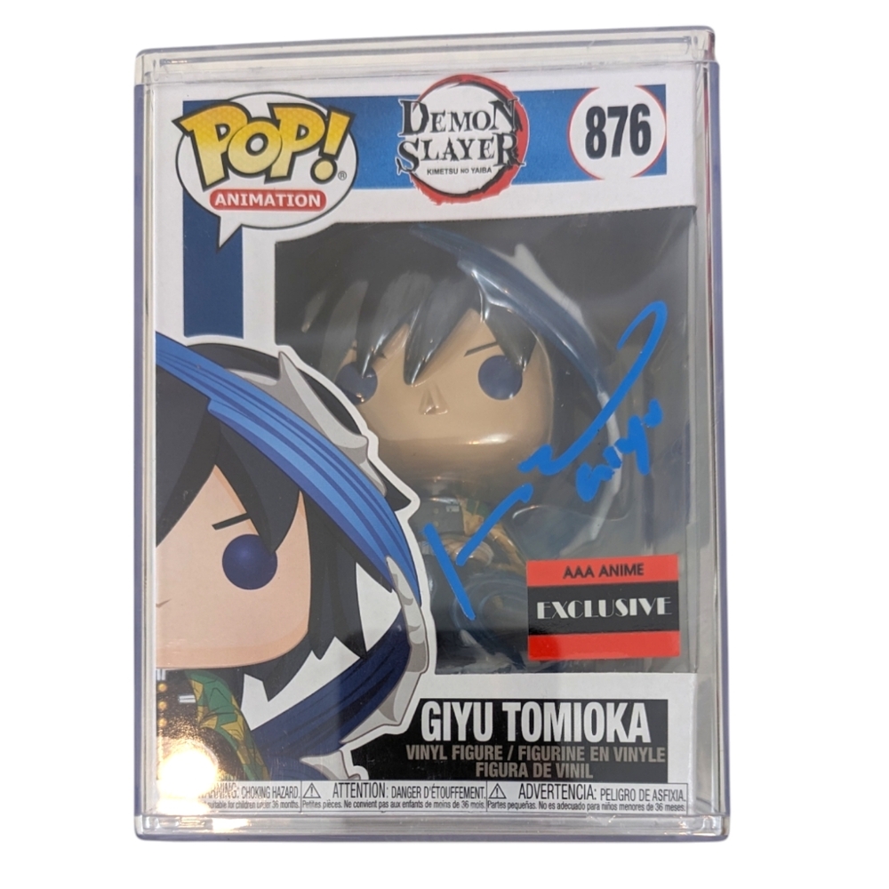 Funko Pop Giyu Tomioka SIGNED Demon Slayer 876 Anime